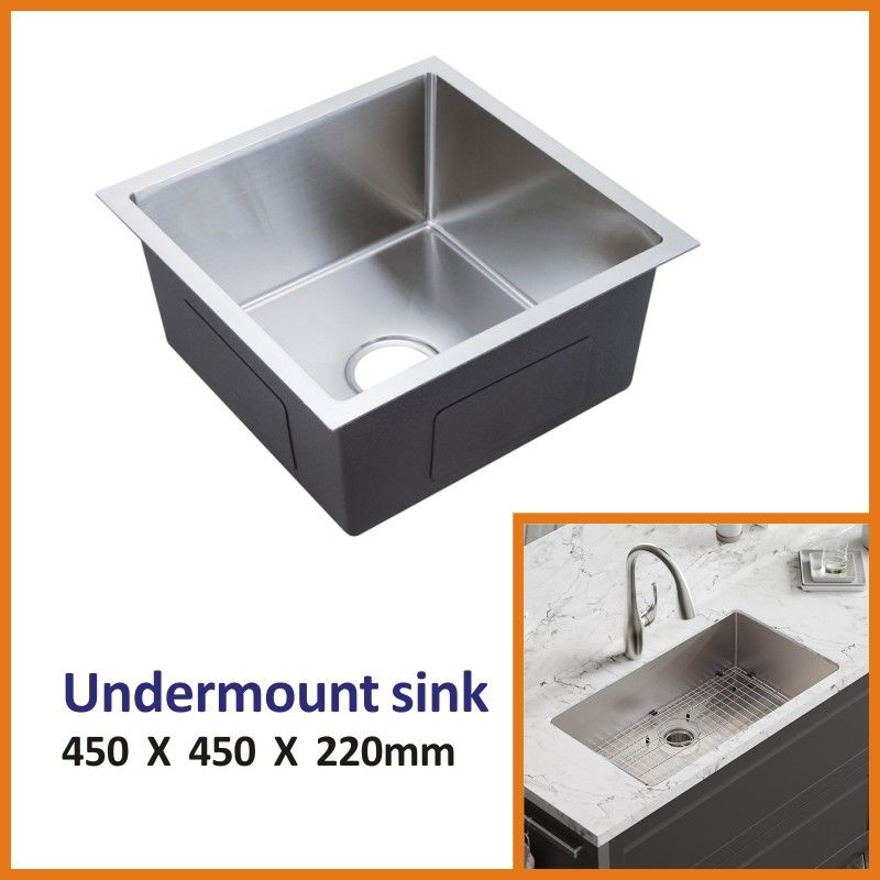 31 Inch Undermount Stainless Steel Kitchen Sink 16 Gauge 45x45